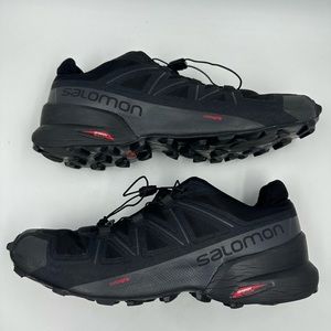 Salomon Speed Cross 5 Triple Black Trail Running Shoes Sneakers Men's Size 11